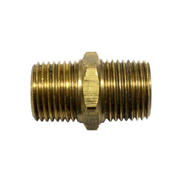 BRASS HEX NIPPLE 1/2 BPSM W/NUT&OLIVE