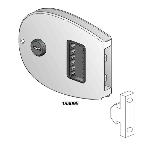 Flush Sliding or Bi-fold Oval Lock - Stainless Steel
