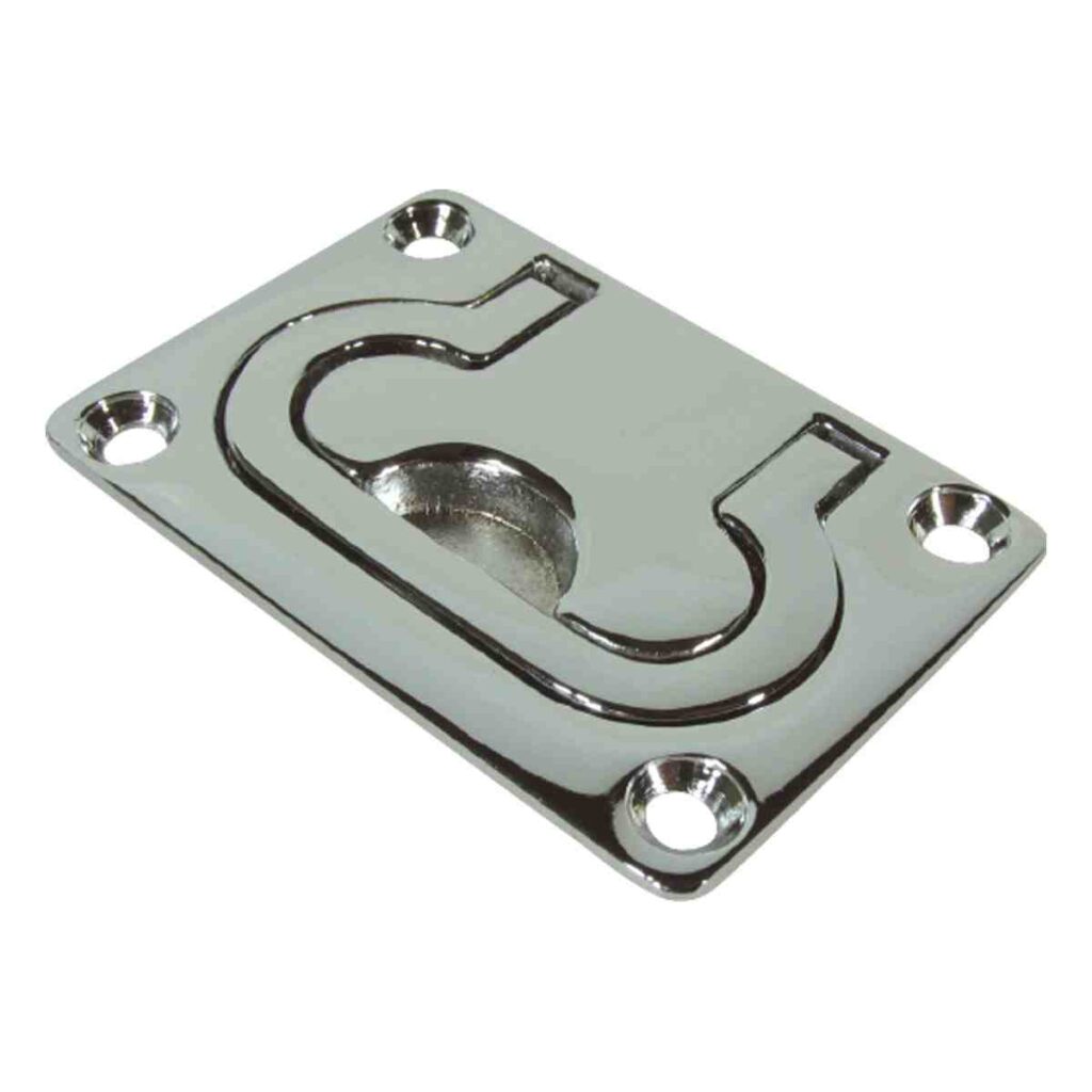 Marine Town® Rectangular Lift Ring - Chrome Brass