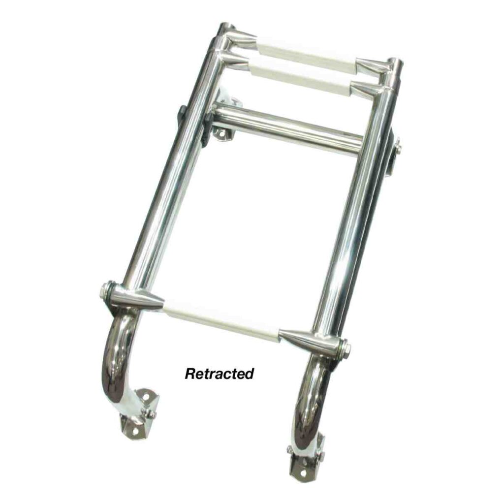 Marine Town® Folding Telescopic Ladder - Stainless Steel
