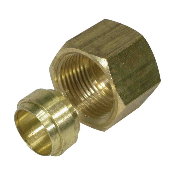 Tube Nut & Olive - Brass