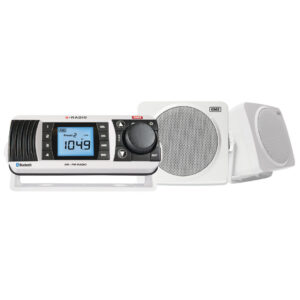 GME GR300BTWEP2 Marine Stereo Entertainment Pack – Bluetooth, IPX7, Includes 60W Speakers